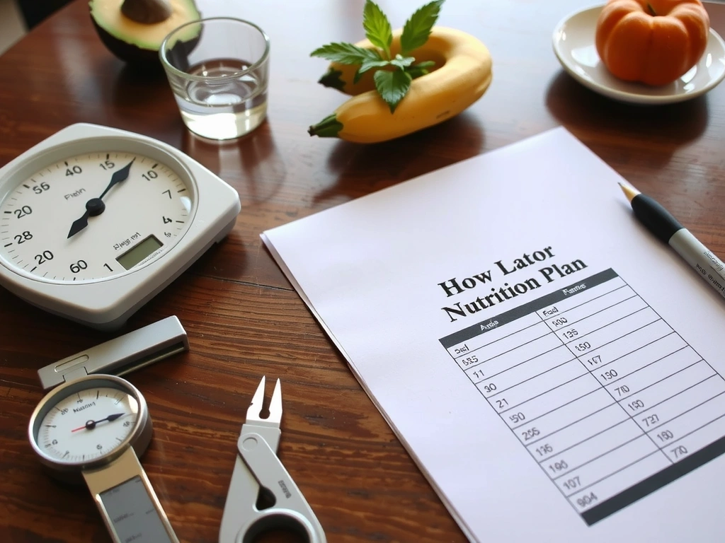 Detailansicht eines Ernährungsplans